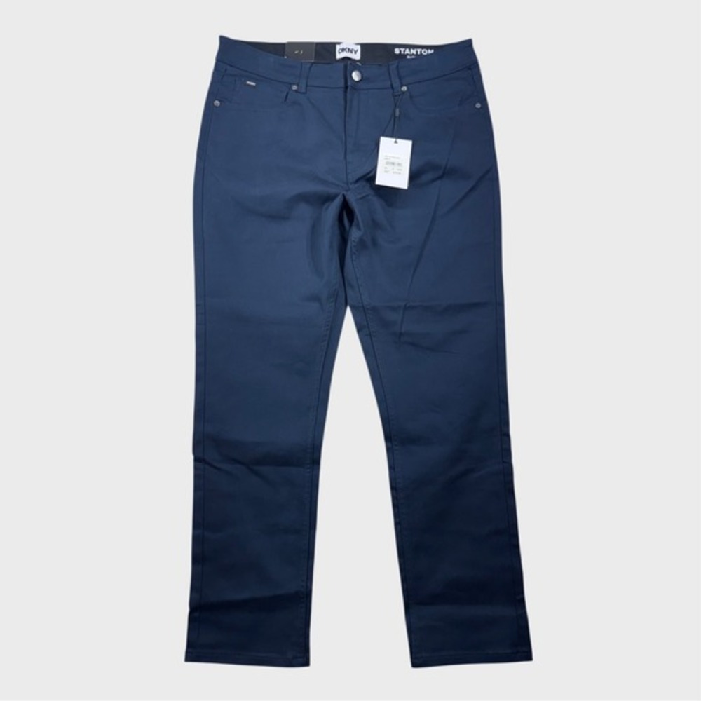NWT DKNY Stanton slim fit 34 x 29 navy blue ultimate‎ stretch pants slim fit